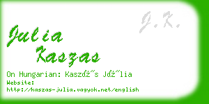 julia kaszas business card